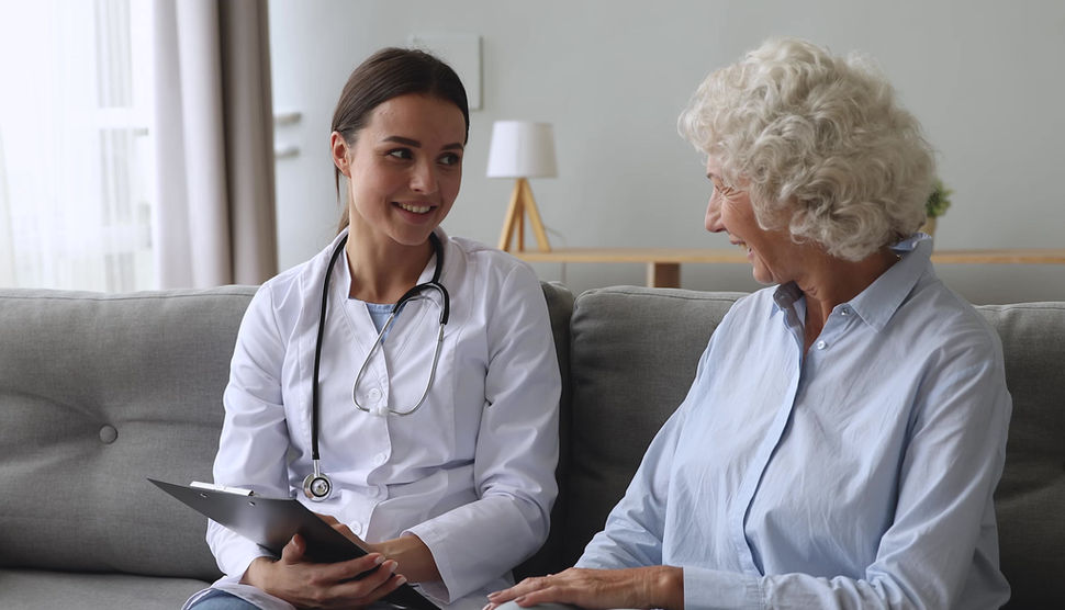 Doctor with patient